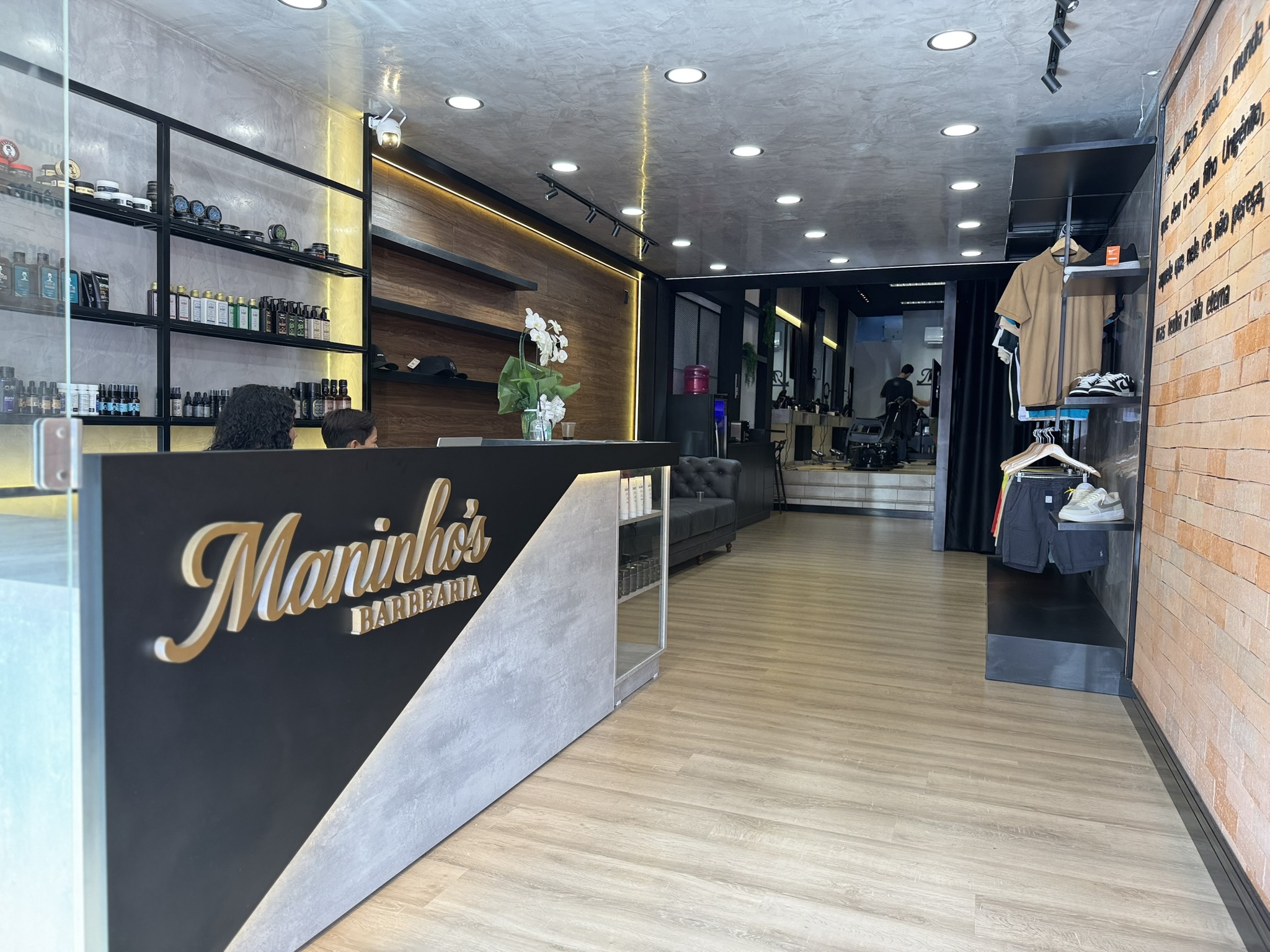 Recep&ccedil;&atilde;o da Maninho's Barbearia